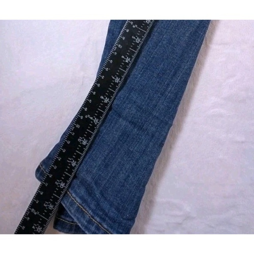 Wrangler Women's High Rise Bold Boot Medium Wash Size 8 Leather Patch Western - Picture 9 of 13